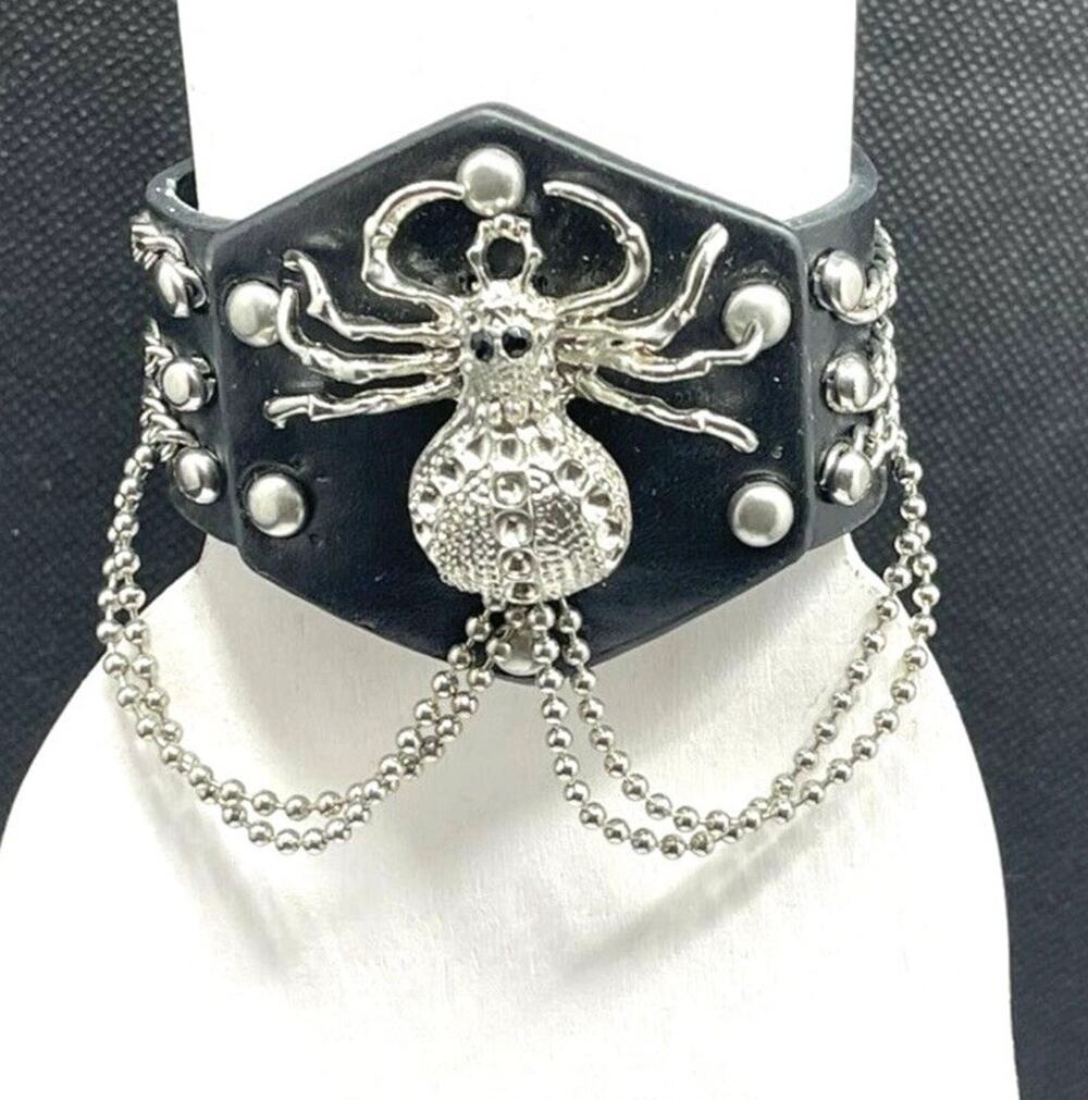 Scorpion Bracelet with Chains Unisex Biker Goth Punk Rock Adjustable 8 1/2" VGC